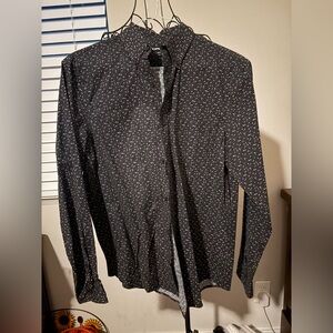 Express Men's Black Dress Button-Up Shirt
